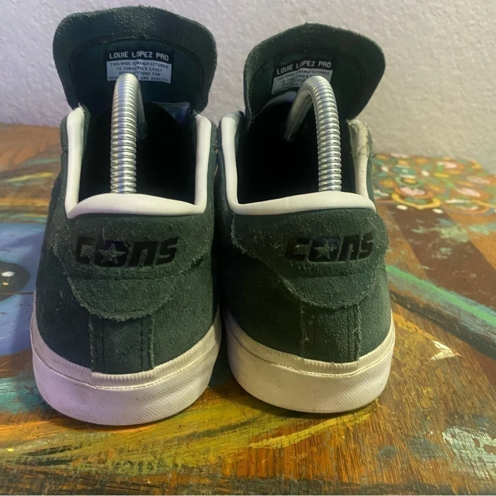 Converse Louie Lopez Pro Ox CONS Skate Shoes Green Suede Mens 9 Womens 10.5 - Picture 6 of 7